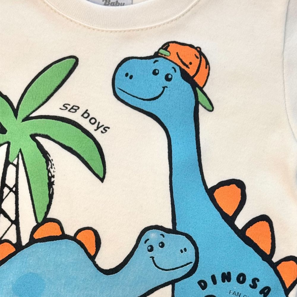 Σετ Πυτζάμας "Blue Dinosaurs" | Bababio Βρεφικά